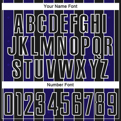 Custom Black Dark Purple-White Pinstripe Line Sports Sublimation Soccer Uniform Jersey
