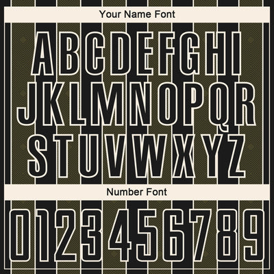 Custom Black Olive-Cream Pinstripe Line Sports Sublimation Soccer Uniform Jersey