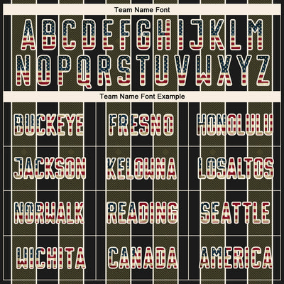 Custom Black Vintage USA Flag Olive-Cream Pinstripe Line Sports Sublimation Soccer Uniform Jersey