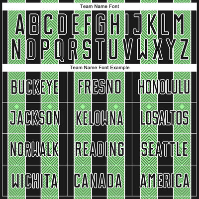 Custom Black Pea Green-White Pinstripe Line Sports Sublimation Soccer Uniform Jersey