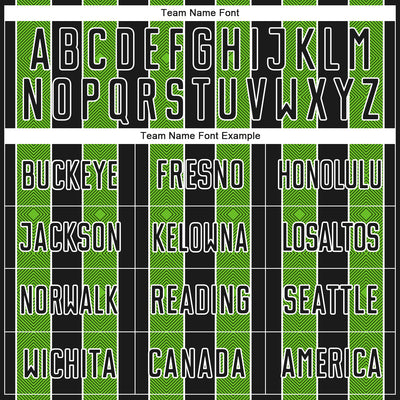 Custom Black Aurora Green-White Pinstripe Line Sports Sublimation Soccer Uniform Jersey