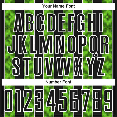 Custom Black Aurora Green-White Pinstripe Line Sports Sublimation Soccer Uniform Jersey