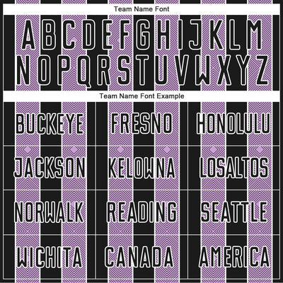 Custom Black Light Purple-White Pinstripe Line Sports Sublimation Soccer Uniform Jersey