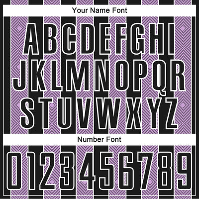 Custom Black Light Purple-White Pinstripe Line Sports Sublimation Soccer Uniform Jersey