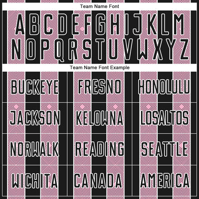 Custom Black Light Pink-White Pinstripe Line Sports Sublimation Soccer Uniform Jersey