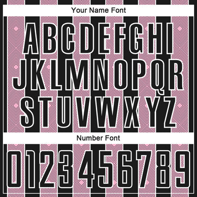 Custom Black Light Pink-White Pinstripe Line Sports Sublimation Soccer Uniform Jersey