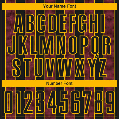 Custom Black Burgundy-Gold Pinstripe Line Sports Sublimation Soccer Uniform Jersey
