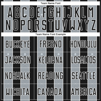 Custom Black Silver-White Pinstripe Line Sports Sublimation Soccer Uniform Jersey