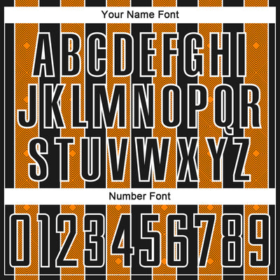 Custom Black Bay Orange-White Pinstripe Line Sports Sublimation Soccer Uniform Jersey