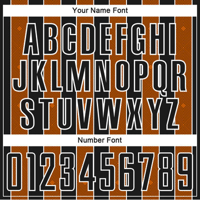 Custom Black Texas Orange-White Pinstripe Line Sports Sublimation Soccer Uniform Jersey