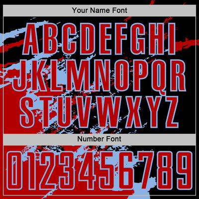 Custom Black Red-Light Blue Abstract Fragment Art Splash Sports Sublimation Soccer Uniform Jersey