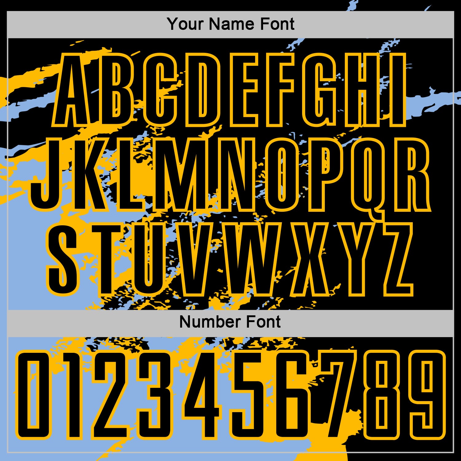 Custom Black Light Blue-Gold Abstract Fragment Art Splash Sports Sublimation Soccer Uniform Jersey