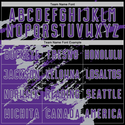 Custom Black Purple-Gray Abstract Fragment Art Splash Sports Sublimation Soccer Uniform Jersey