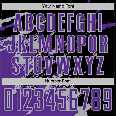 Custom Black Purple-Gray Abstract Fragment Art Splash Sports Sublimation Soccer Uniform Jersey