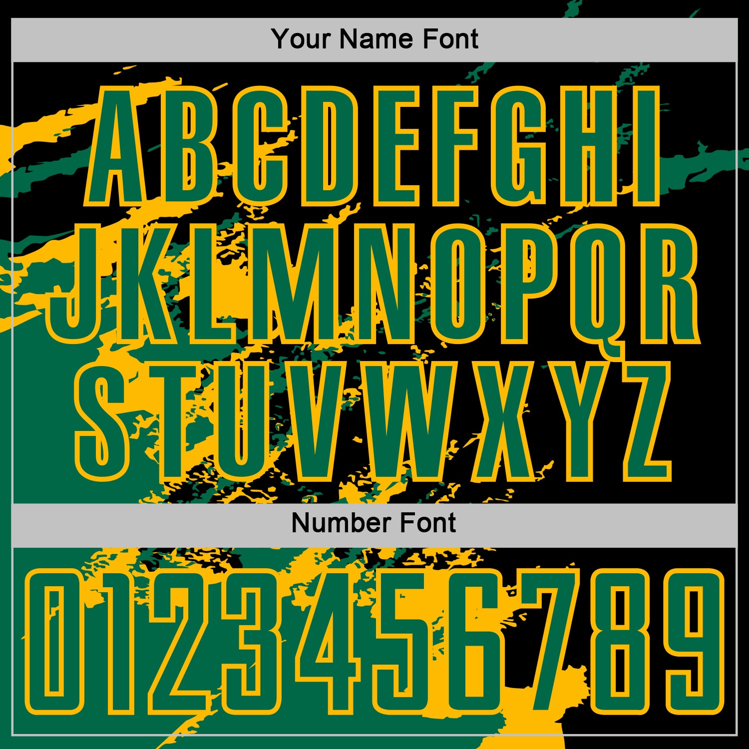 Custom Black Kelly Green-Gold Abstract Fragment Art Splash Sports Sublimation Soccer Uniform Jersey