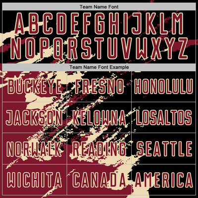 Custom Black Crimson-Cream Abstract Fragment Art Splash Sports Sublimation Soccer Uniform Jersey