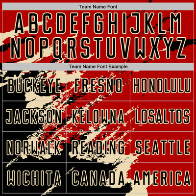 Custom Red Black-Cream Abstract Fragment Art Splash Sports Sublimation Soccer Uniform Jersey