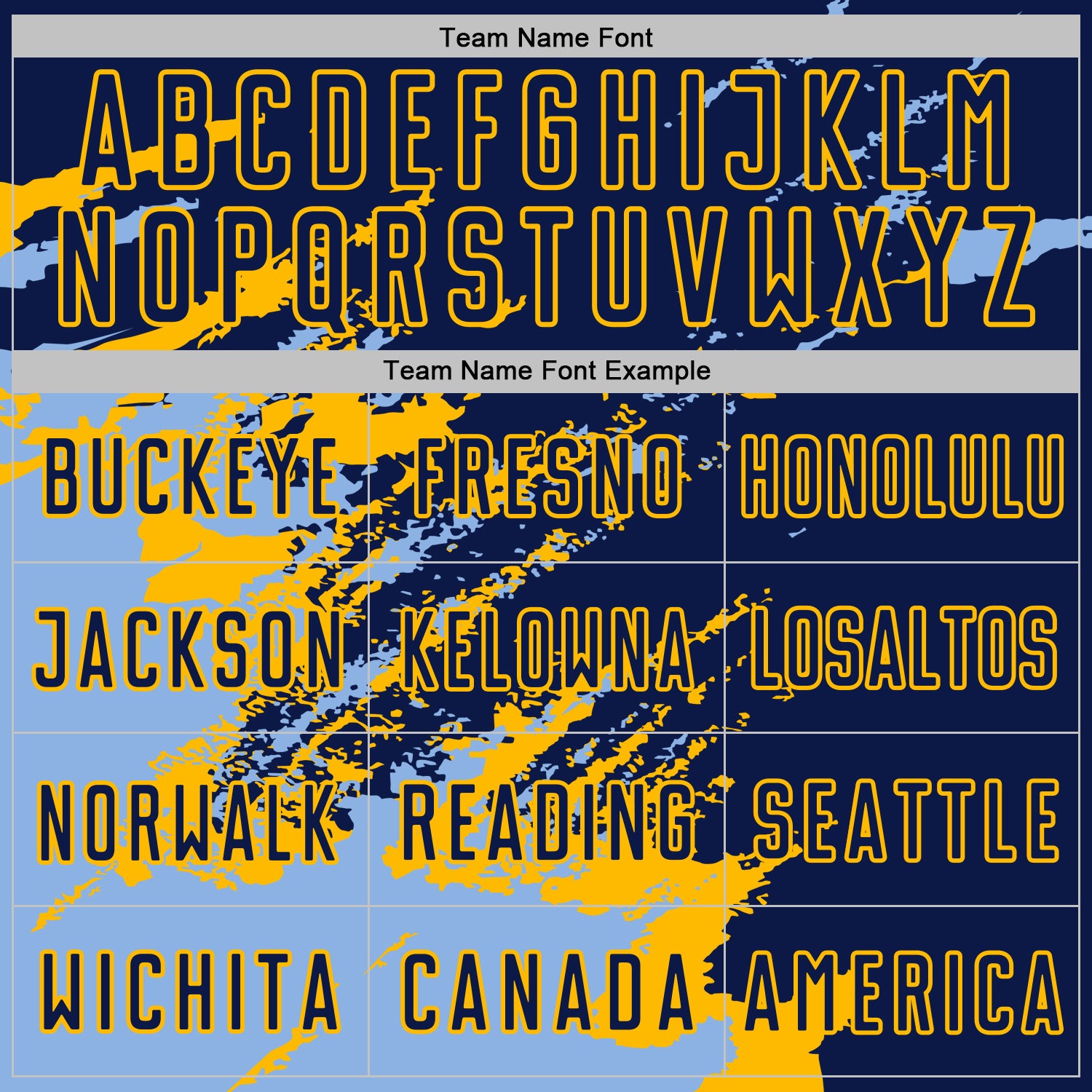 Custom Navy Light Blue-Gold Abstract Fragment Art Splash Sports Sublimation Soccer Uniform Jersey