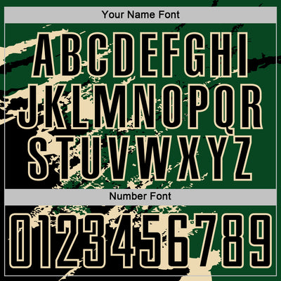 Custom Green Black-Cream Abstract Fragment Art Splash Sports Sublimation Soccer Uniform Jersey