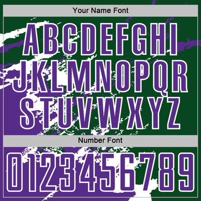 Custom Green Purple-White Abstract Fragment Art Splash Sports Sublimation Soccer Uniform Jersey