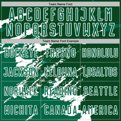 Custom Green Kelly Green-White Abstract Fragment Art Splash Sports Sublimation Soccer Uniform Jersey