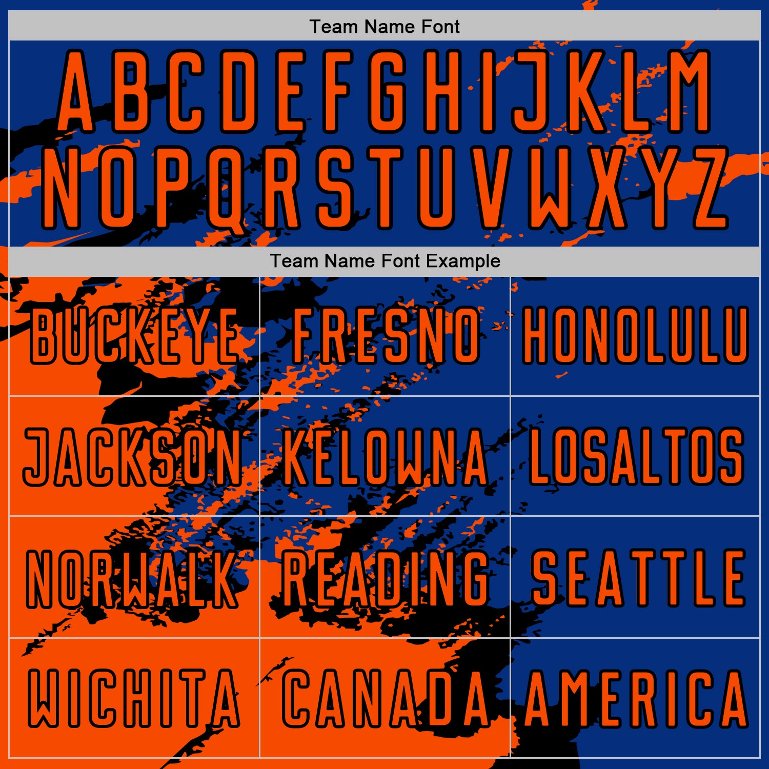 Custom Royal Orange-Black Abstract Fragment Art Splash Sports Sublimation Soccer Uniform Jersey