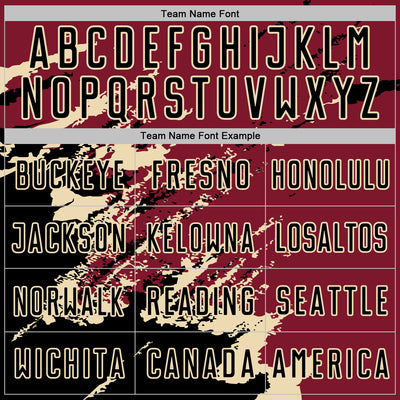 Custom Crimson Black-Cream Abstract Fragment Art Splash Sports Sublimation Soccer Uniform Jersey