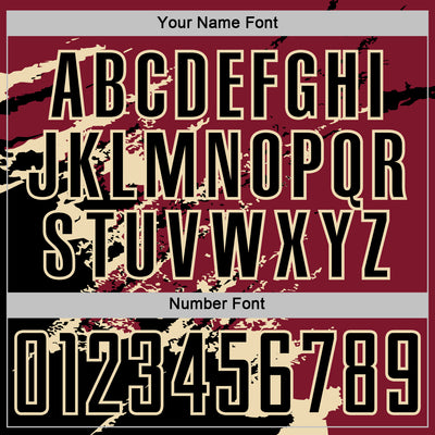 Custom Crimson Black-Cream Abstract Fragment Art Splash Sports Sublimation Soccer Uniform Jersey