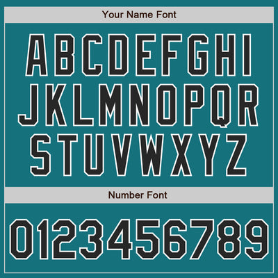 Custom Teal Black-White Two-Button Unisex Softball Jersey