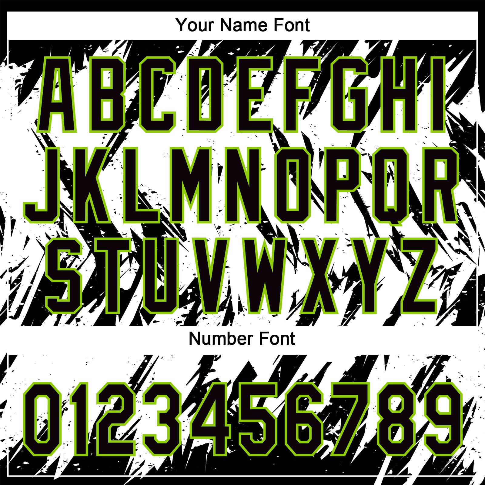 Custom Black Neon Green-White 3D Pattern Abstract Sharp Shape Two-Button Unisex Softball Jersey