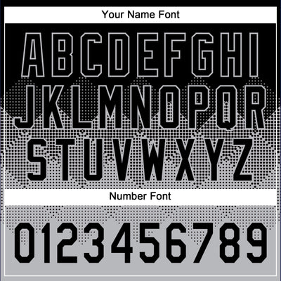 Custom Black Gray 3D Pattern Gradient Square Shapes Two-Button Unisex Softball Jersey