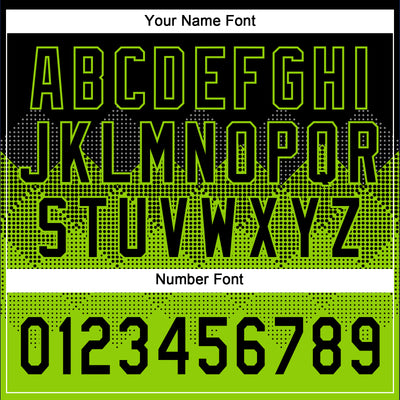 Custom Black Neon Green 3D Pattern Gradient Square Shapes Two-Button Unisex Softball Jersey