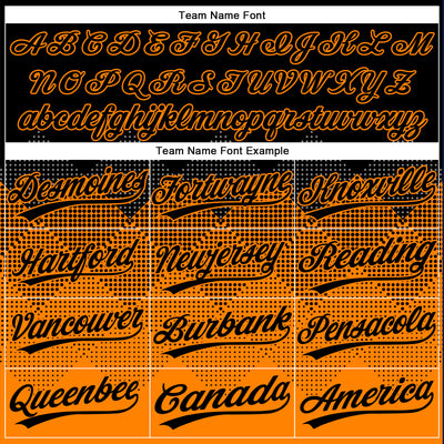 Custom Black Bay Orange 3D Pattern Gradient Square Shapes Two-Button Unisex Softball Jersey