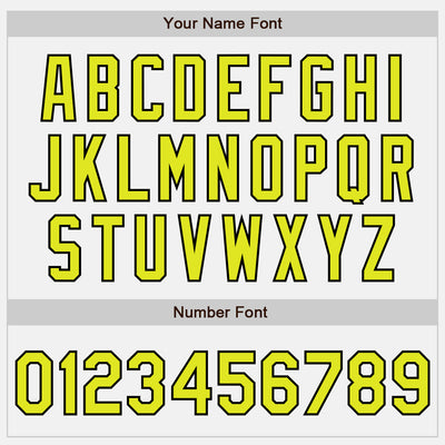 Custom White Black Pinstripe Neon Yellow Two-Button Unisex Softball Jersey