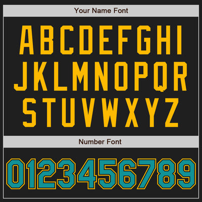 Custom Black Gold Pinstripe Teal Two-Button Unisex Softball Jersey