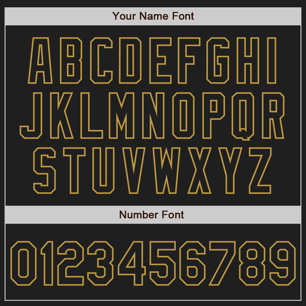 Custom Black Old Gold Pinstripe Old Gold Two-Button Unisex Softball Jersey