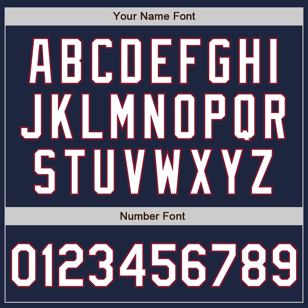 Custom Navy Crimson Pinstripe White Two-Button Unisex Softball Jersey