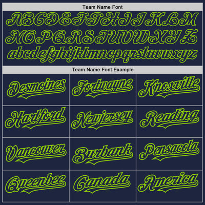 Custom Navy Neon Green Pinstripe Neon Green Two-Button Unisex Softball Jersey