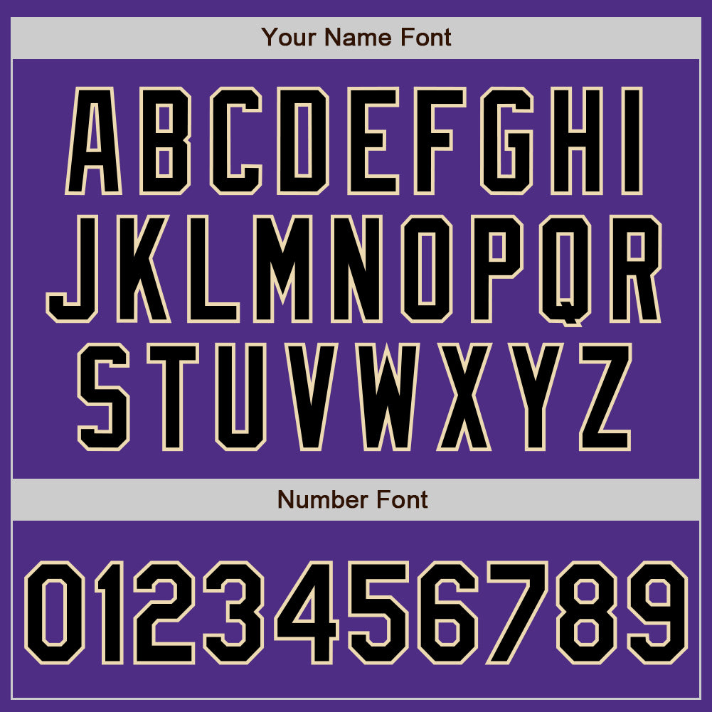 Custom Purple Black Pinstripe Cream Two-Button Unisex Softball Jersey