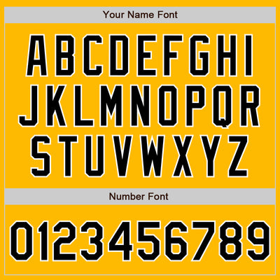 Custom Gold Black Pinstripe White Two-Button Unisex Softball Jersey