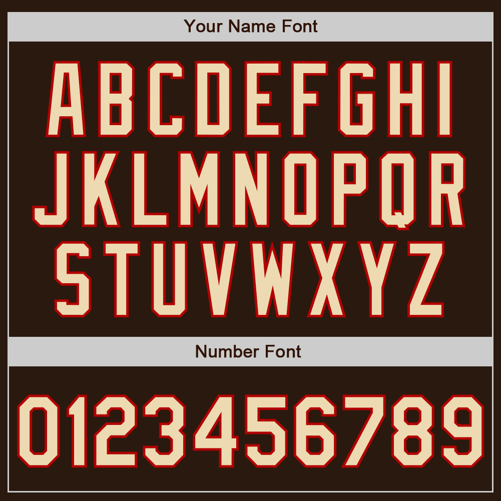 Custom Brown Red Pinstripe Cream Two-Button Unisex Softball Jersey