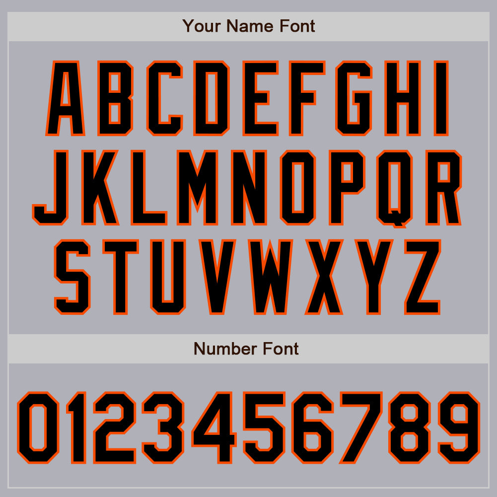 Custom Gray Black Pinstripe Orange Two-Button Unisex Softball Jersey