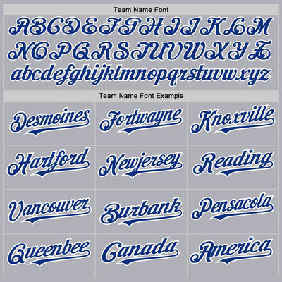 Custom Gray Royal Pinstripe White Two-Button Unisex Softball Jersey