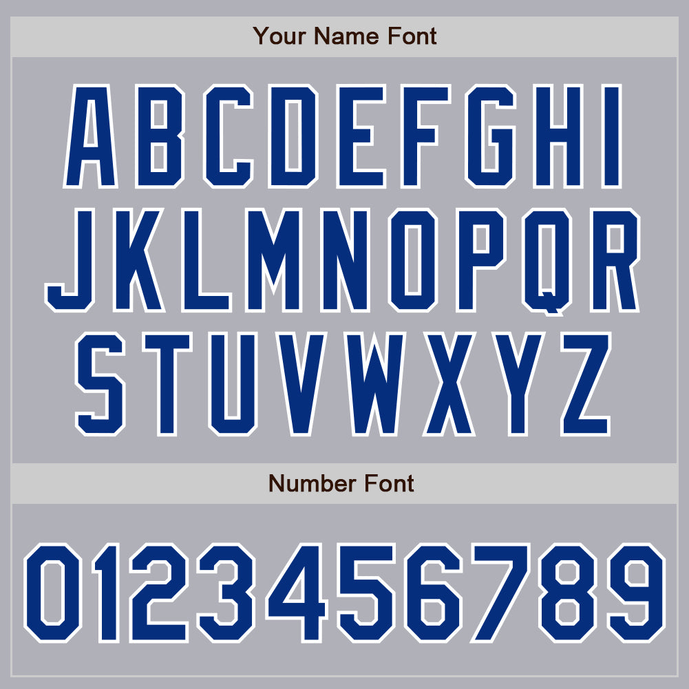 Custom Gray Royal Pinstripe White Two-Button Unisex Softball Jersey