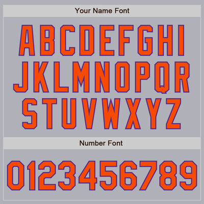 Custom Gray Purple Pinstripe Orange Two-Button Unisex Softball Jersey