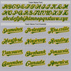 Custom Gray Green Pinstripe Gold Two-Button Unisex Softball Jersey