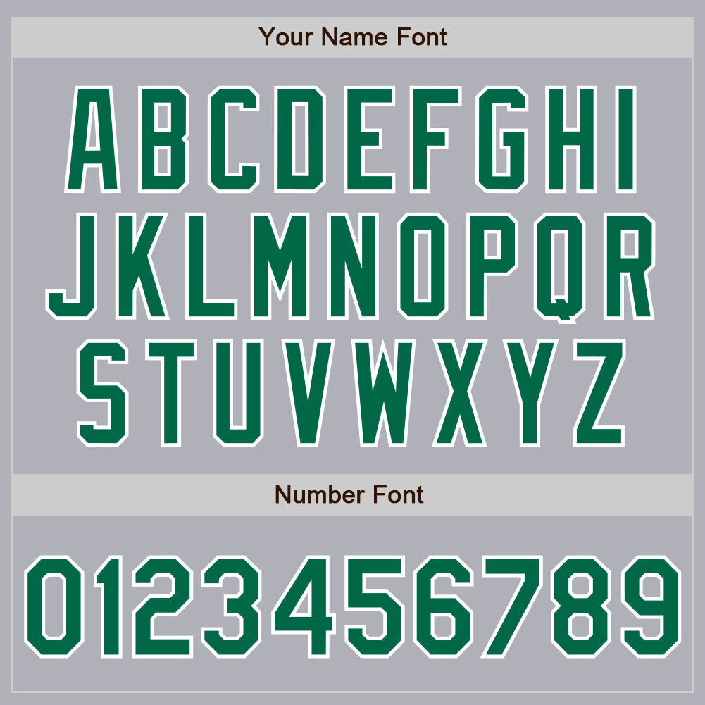 Custom Gray Kelly Green Pinstripe White Two-Button Unisex Softball Jersey