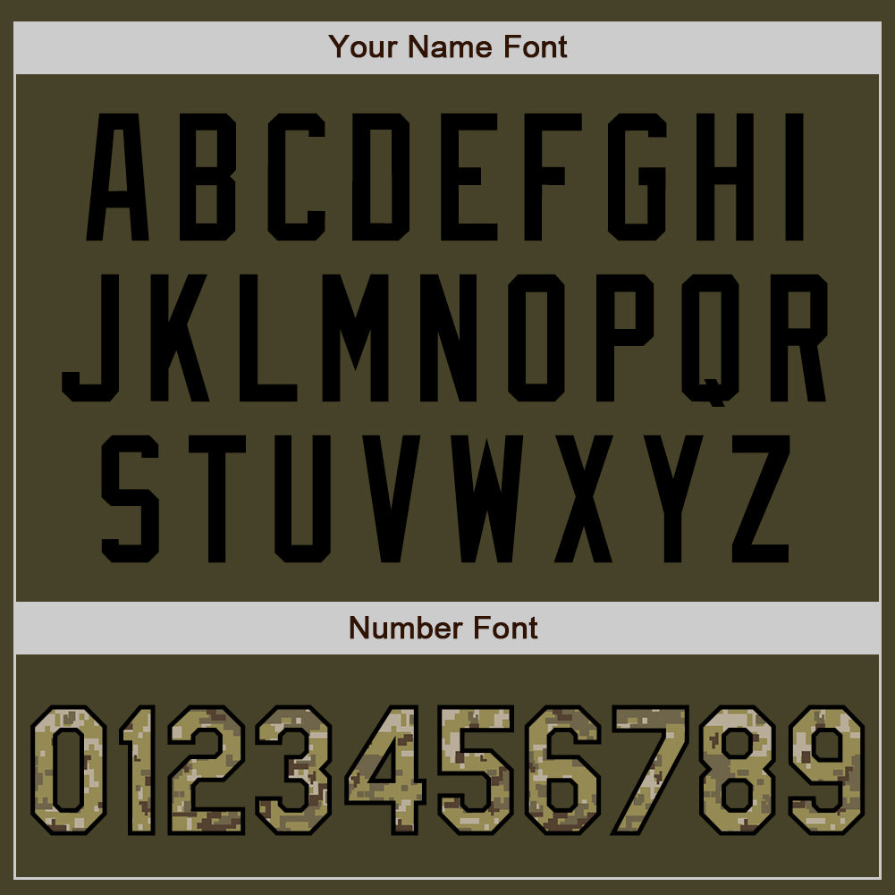 Custom Olive Black Pinstripe Camo Salute To Service Two-Button Unisex Softball Jersey