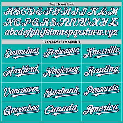 Custom Aqua Navy Pinstripe White Two-Button Unisex Softball Jersey