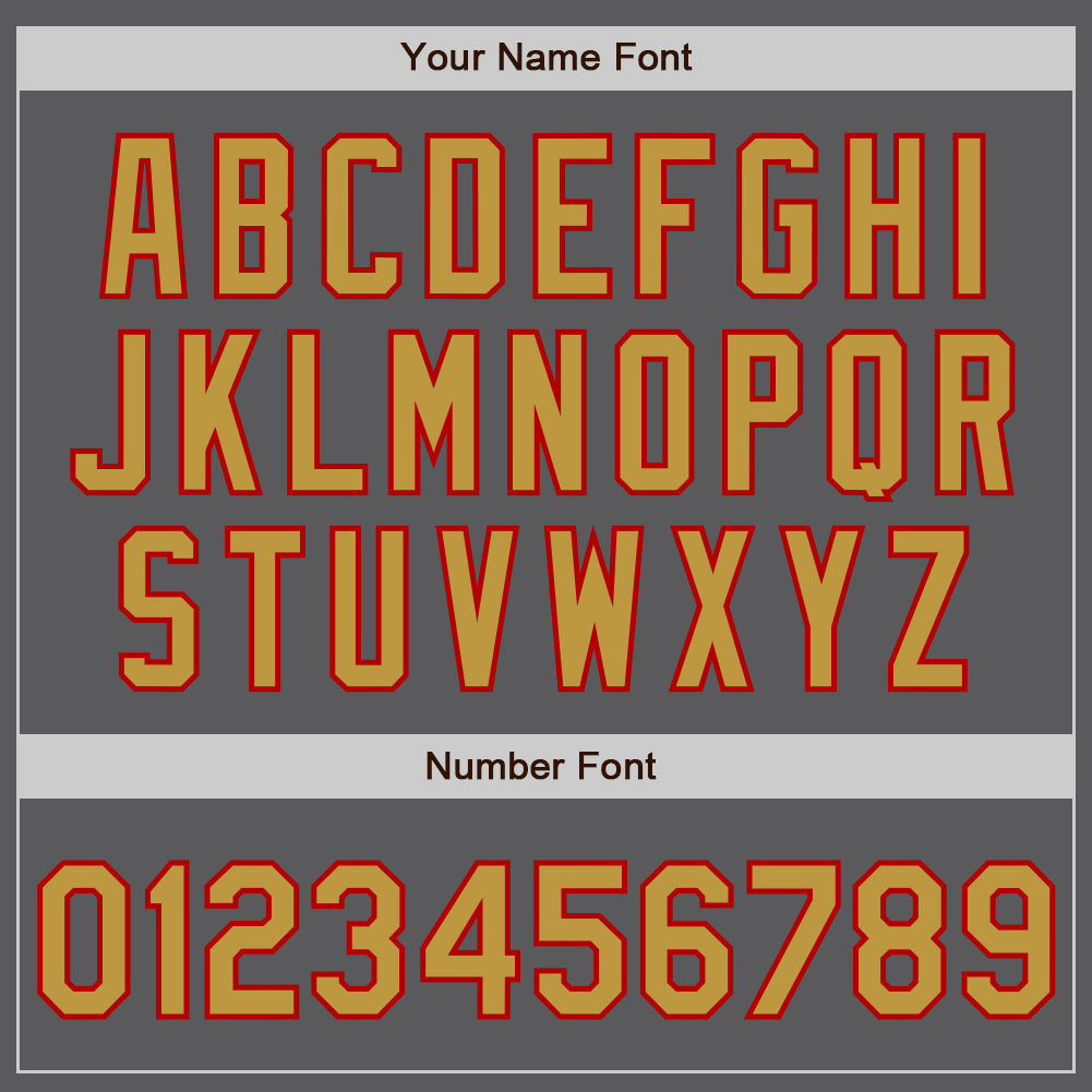 Custom Steel Gray Red Pinstripe Old Gold Two-Button Unisex Softball Jersey